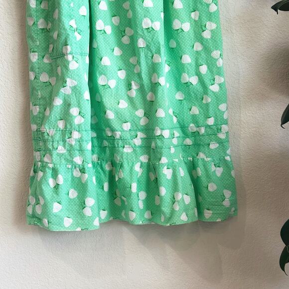 VTG Pinafore Dress Small? Novelty Strawberry Print Retro Cottage Prairie Coquett - Picture 3 of 7